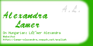 alexandra lamer business card